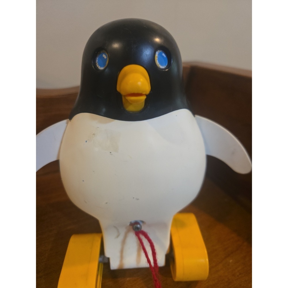 Vintage 1973 Fisher Price Penguin #786 Pull Toy Eyes And Mouth Do No Work - Picture 5 of 9